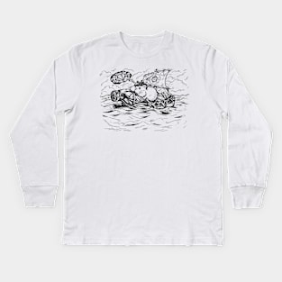 Hamster in his trusty Vessel Kids Long Sleeve T-Shirt